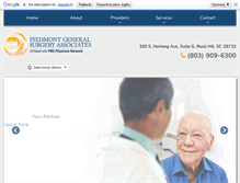 Tablet Screenshot of piedmontsurgeryrockhill.com